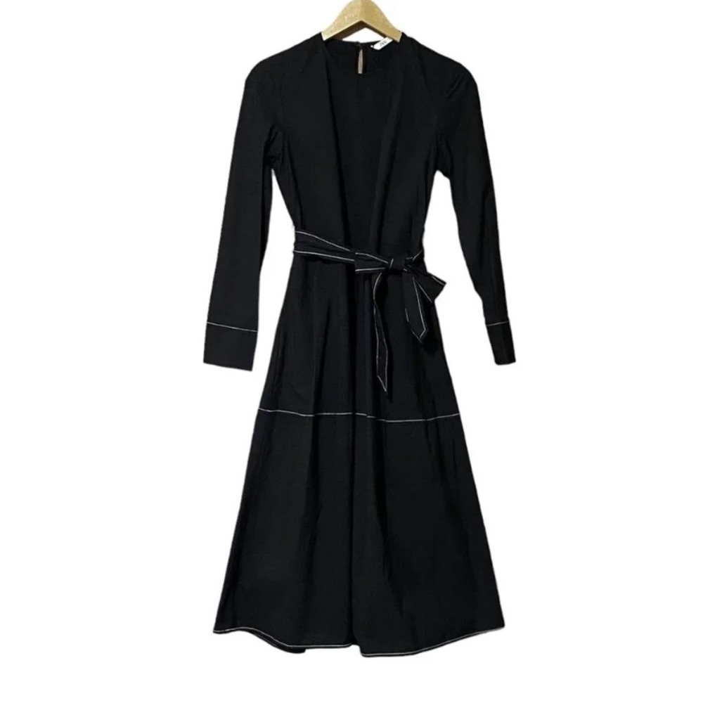 Zara The Ula Dress Women’s Black Contrasting Topstitching - Large